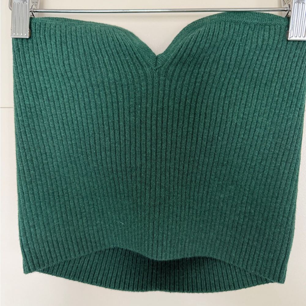 Wild Fable Green Ribbed Tube Top